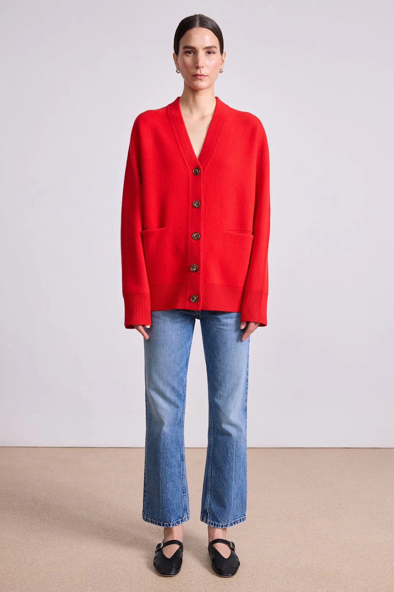 Medina Cardigan with Scarf in Tigerlily