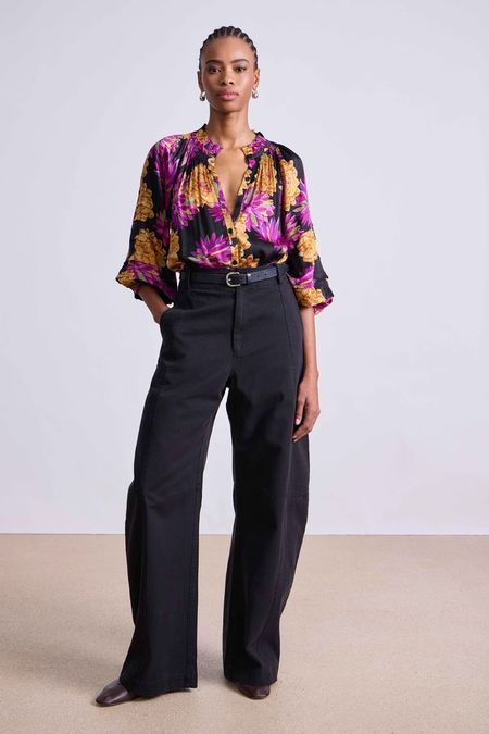 Trini Top in Pom Floral