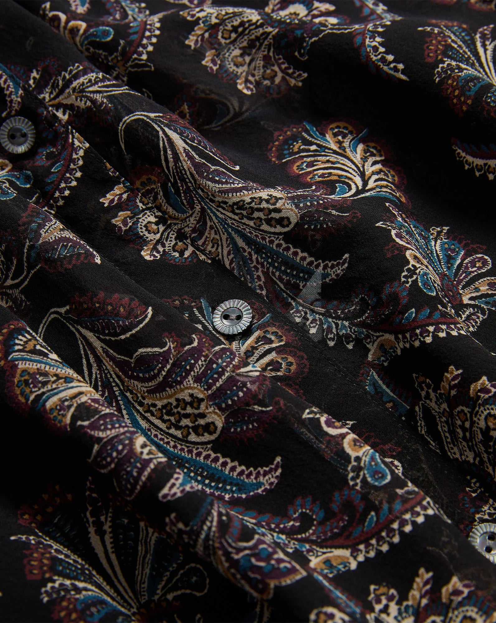 Ashlynn Silk Blouse in Black Multi