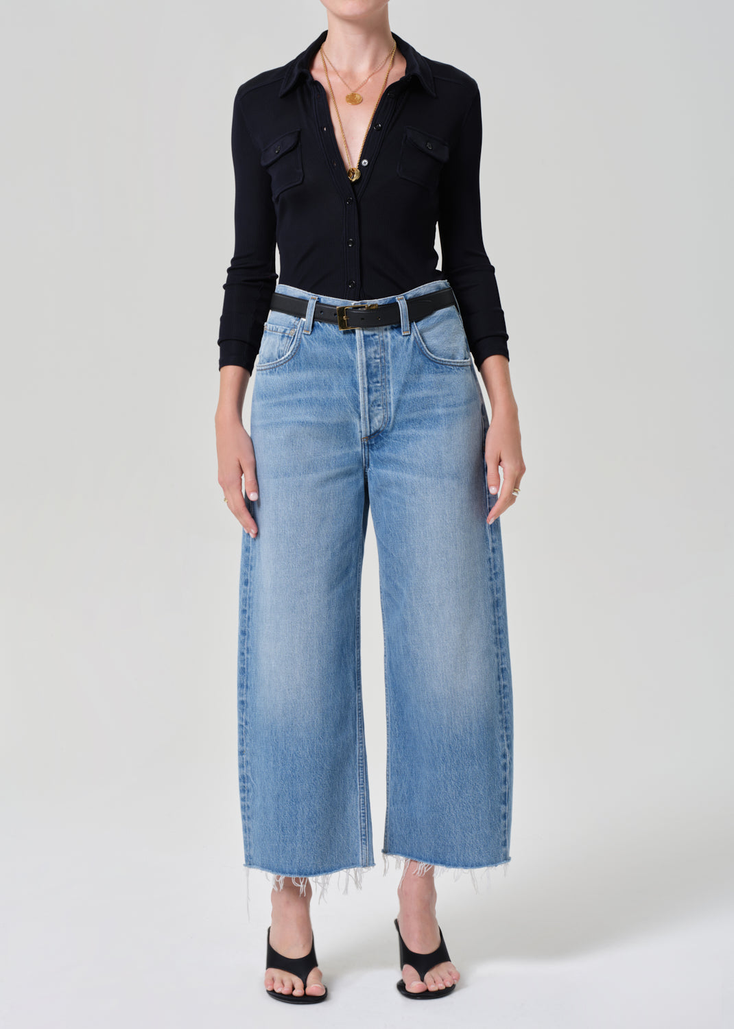 Ayla Raw Hem Crop in Honour