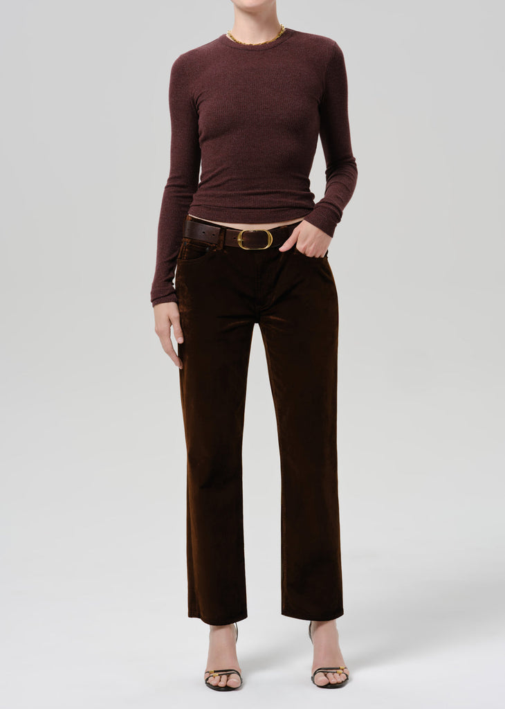 Bina Crewneck in Heather Mahogany
