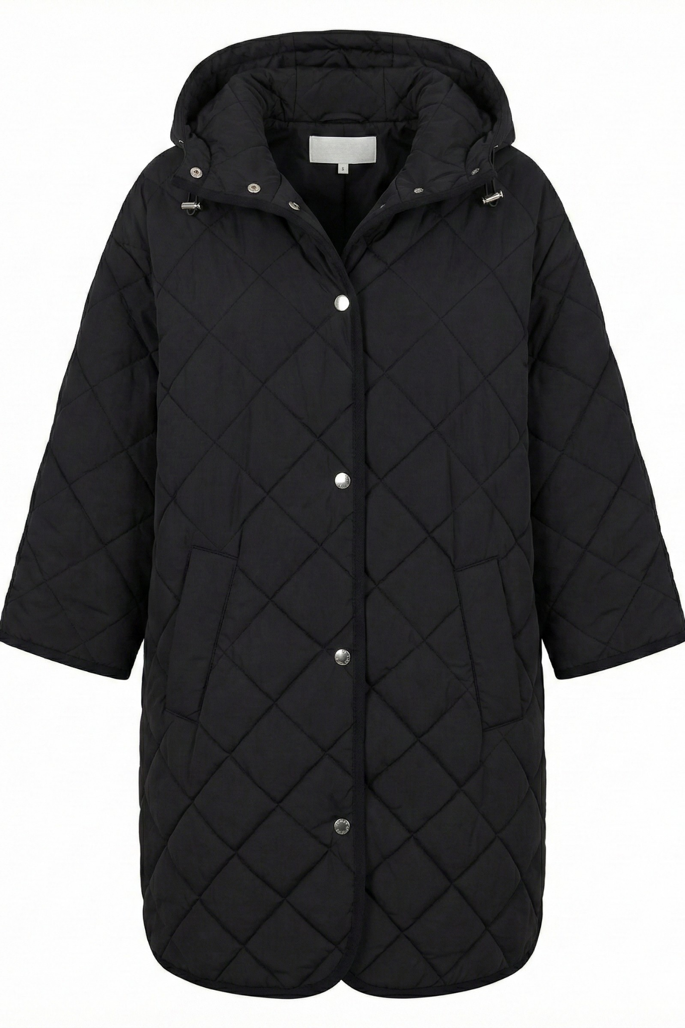 Birdie Quilted Cape Jacket in Black