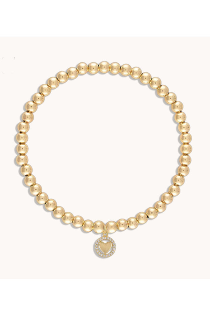 Open Heart Bracelet in Gold - 7.5"