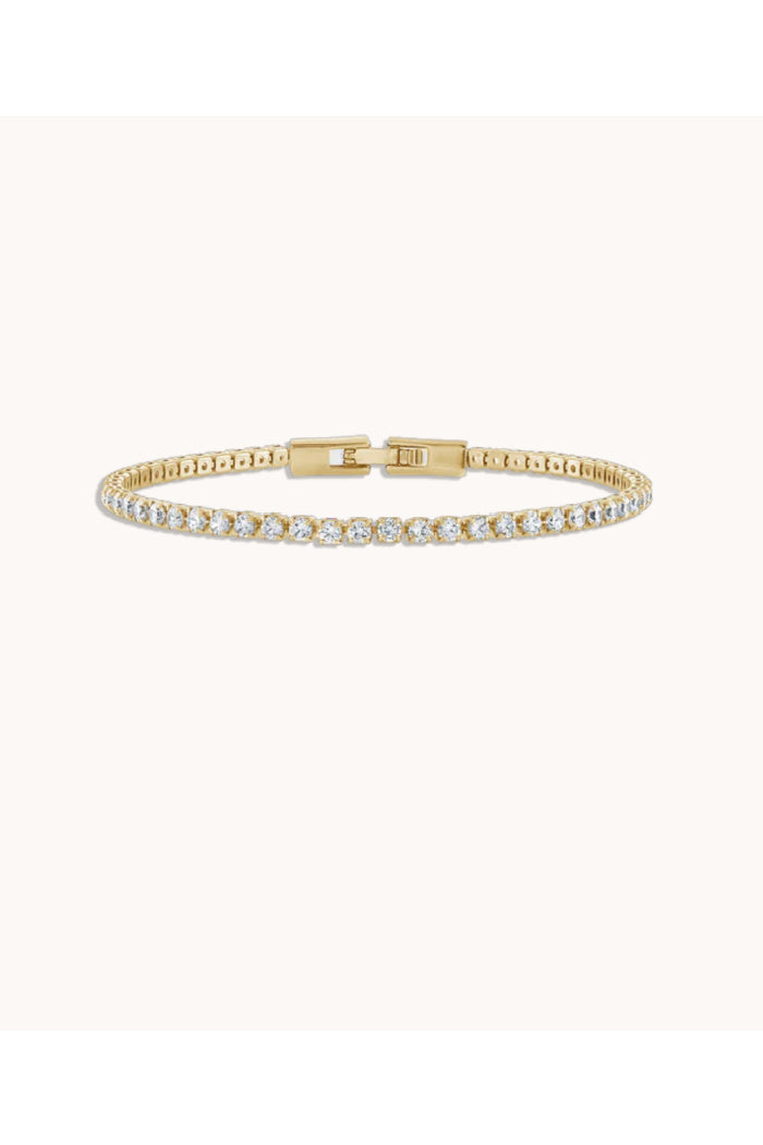Lucy Crystal Tennis Bracelet in Gold - 7.5"