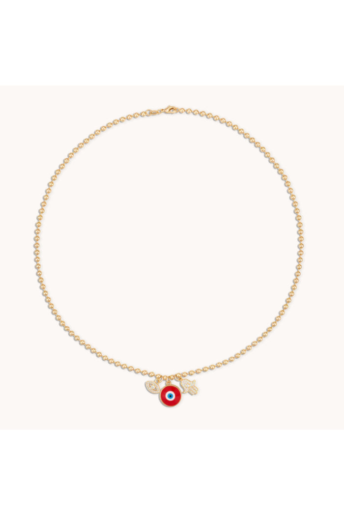 Protection Charm Necklace in Gold - 24"