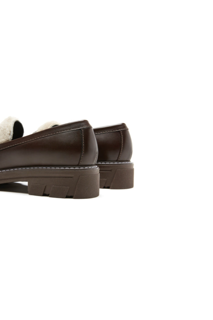 David Leather Loafer in Brown