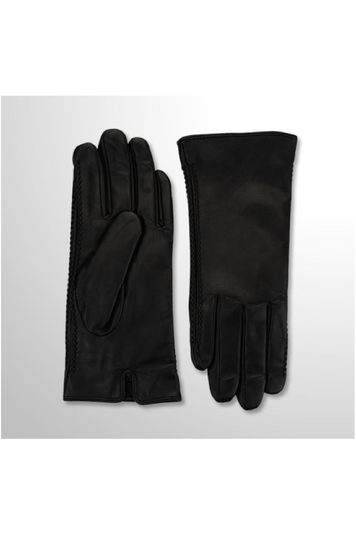 Leather Gloves in Jet Black