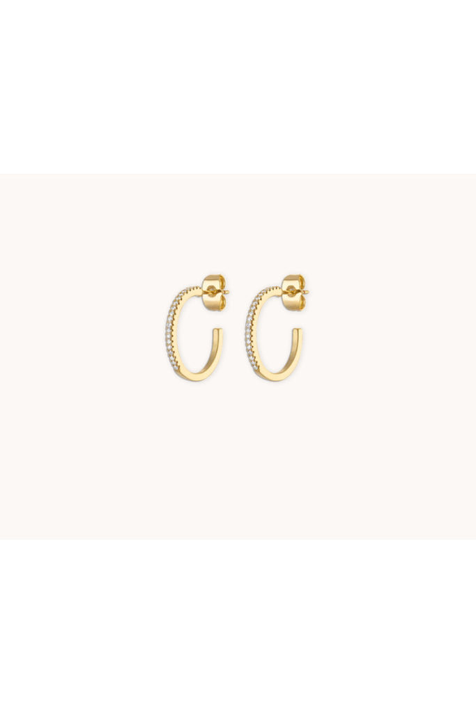 Small Eternity Hoops in Gold
