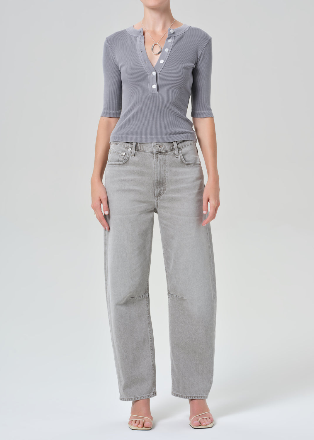 Nali Short Sleeve Henley in Balboa