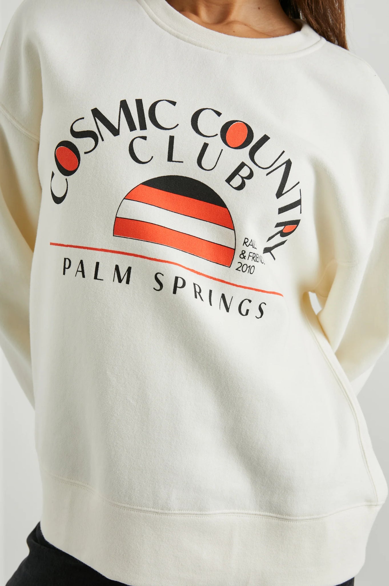 Cosmic Country Club Sweatshirt in Winter White