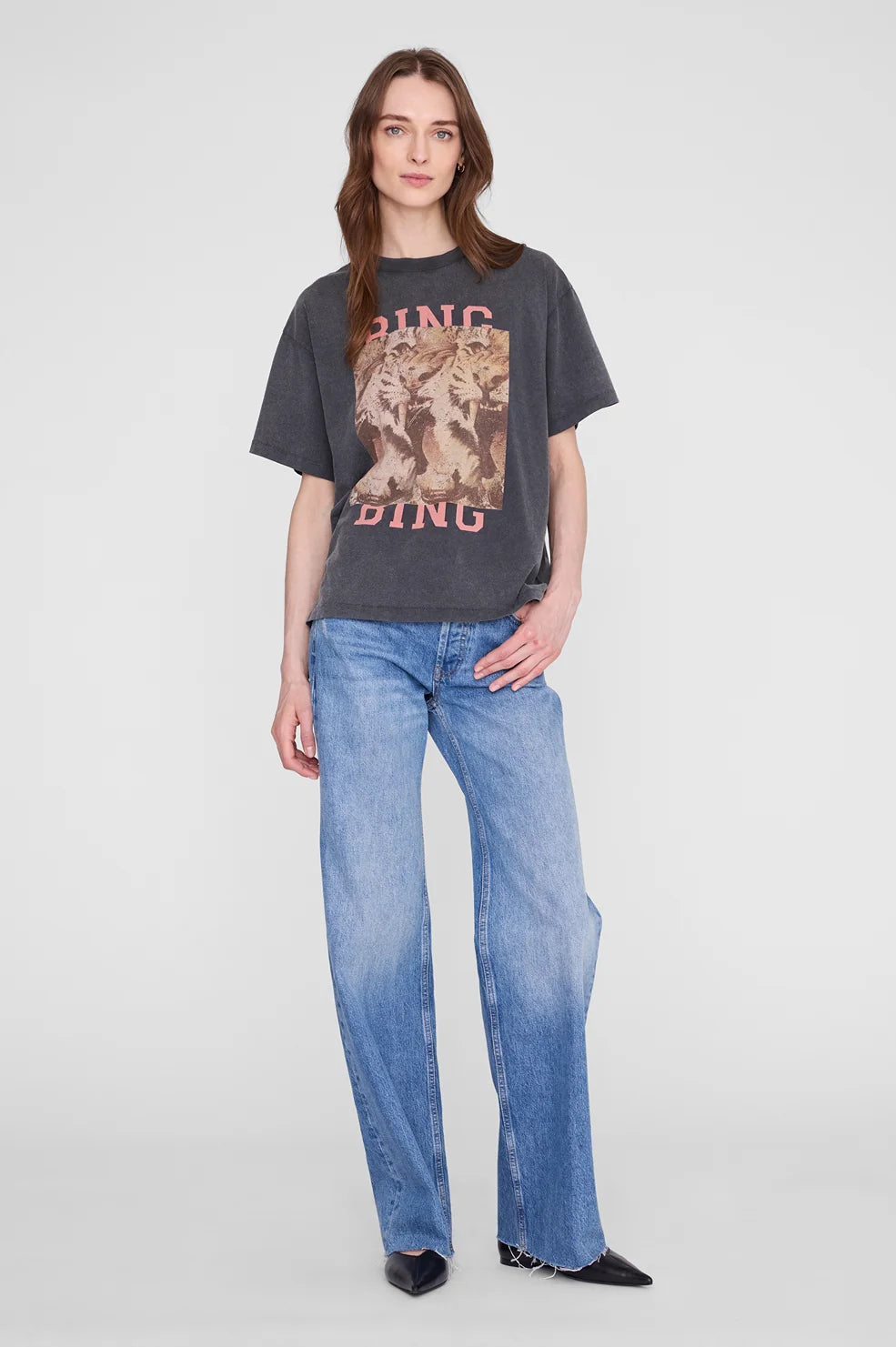 Cade Tee Tiger Bing in Washed Black