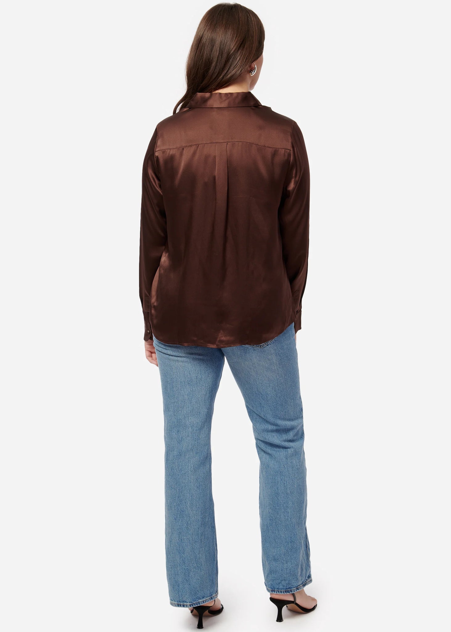 Crosby Silk Blouse in Chocolate