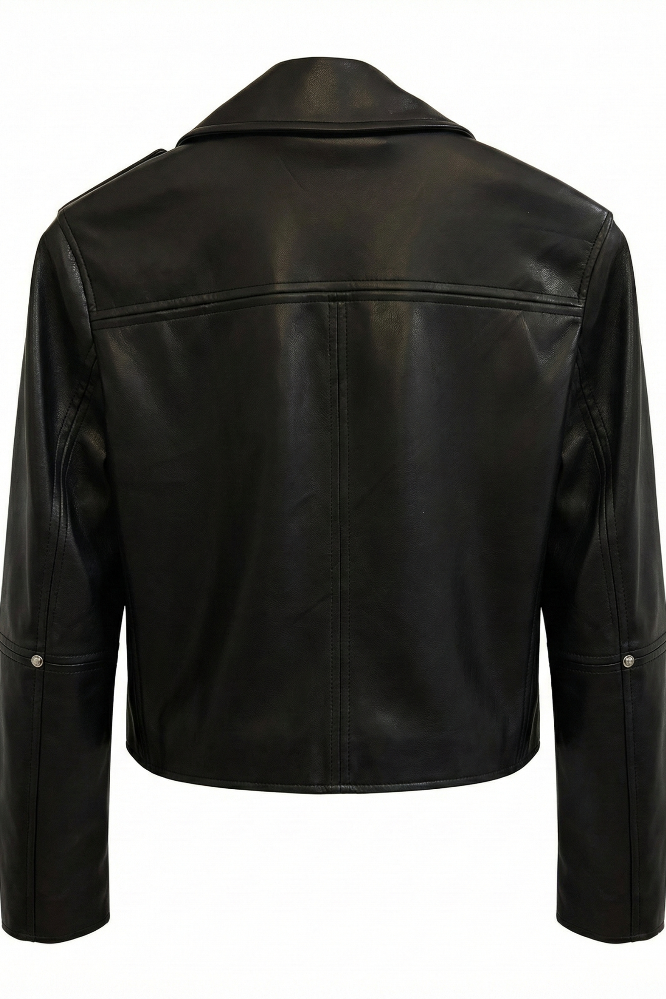 Camille Vegan Leather Jacket in Black