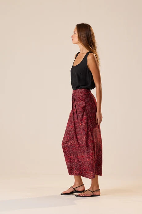 Capucine Skirt in Sunburst Poppy