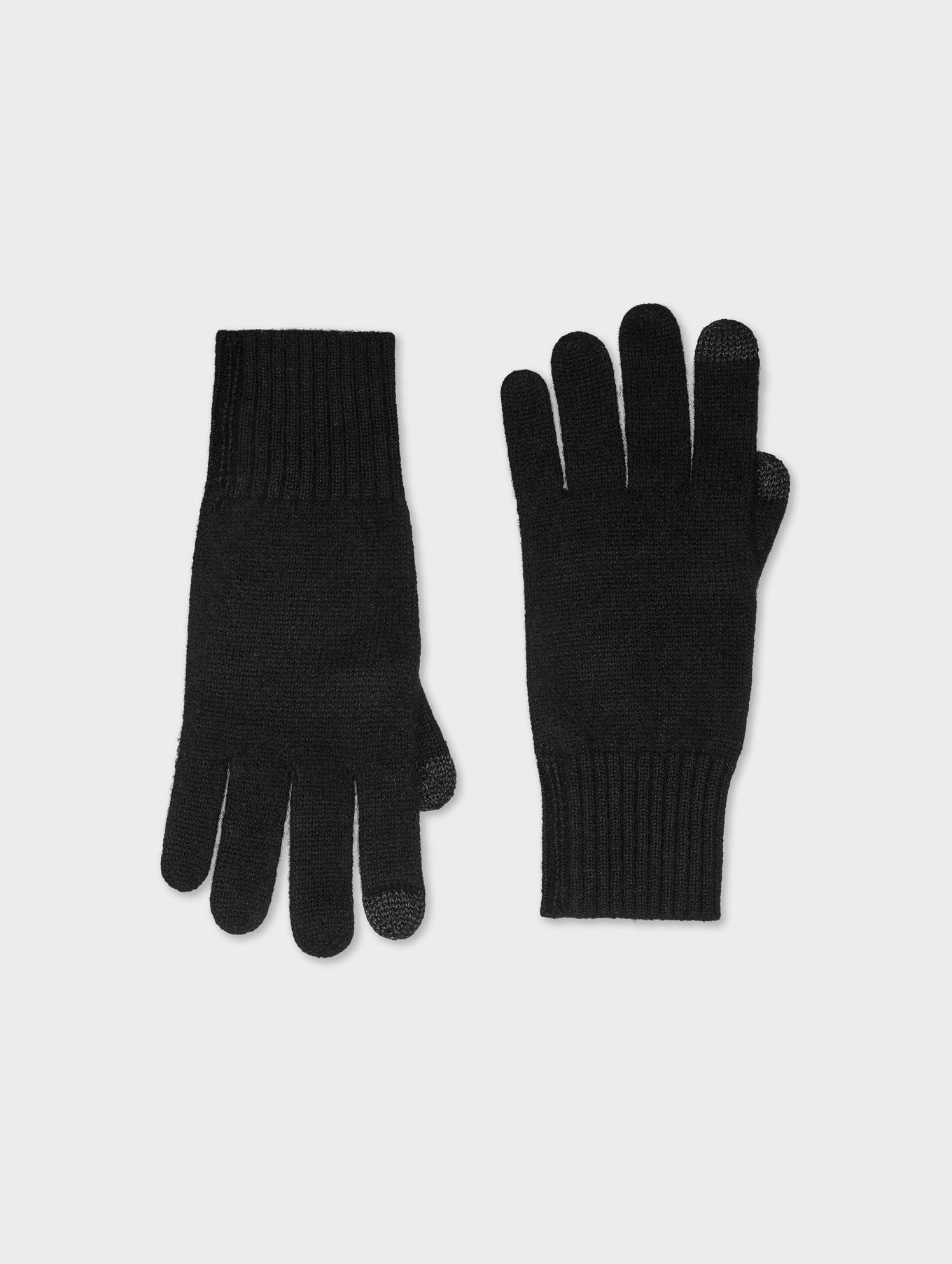 Cashmere Texting Gloves in Black