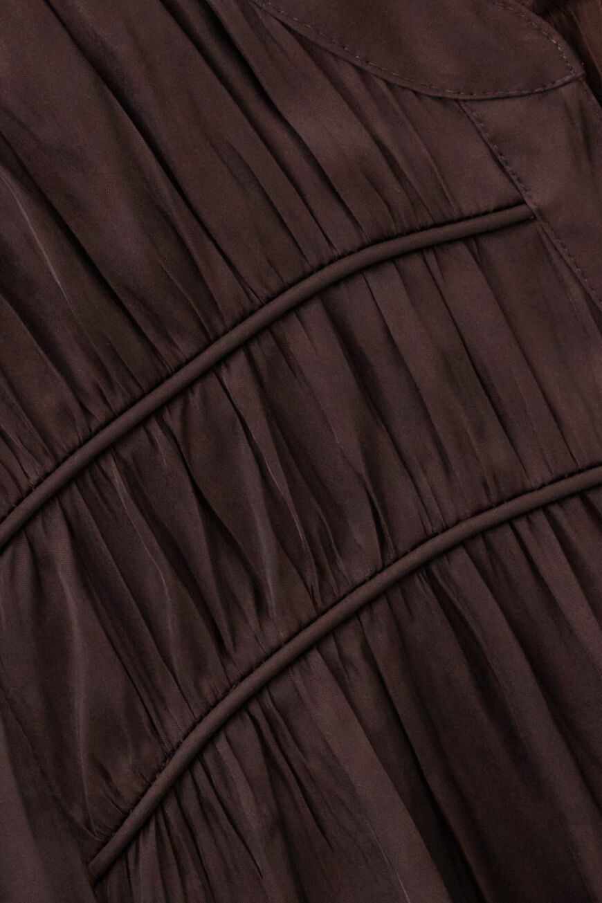 Cessia Long Sleeved Shirt. Aubergine