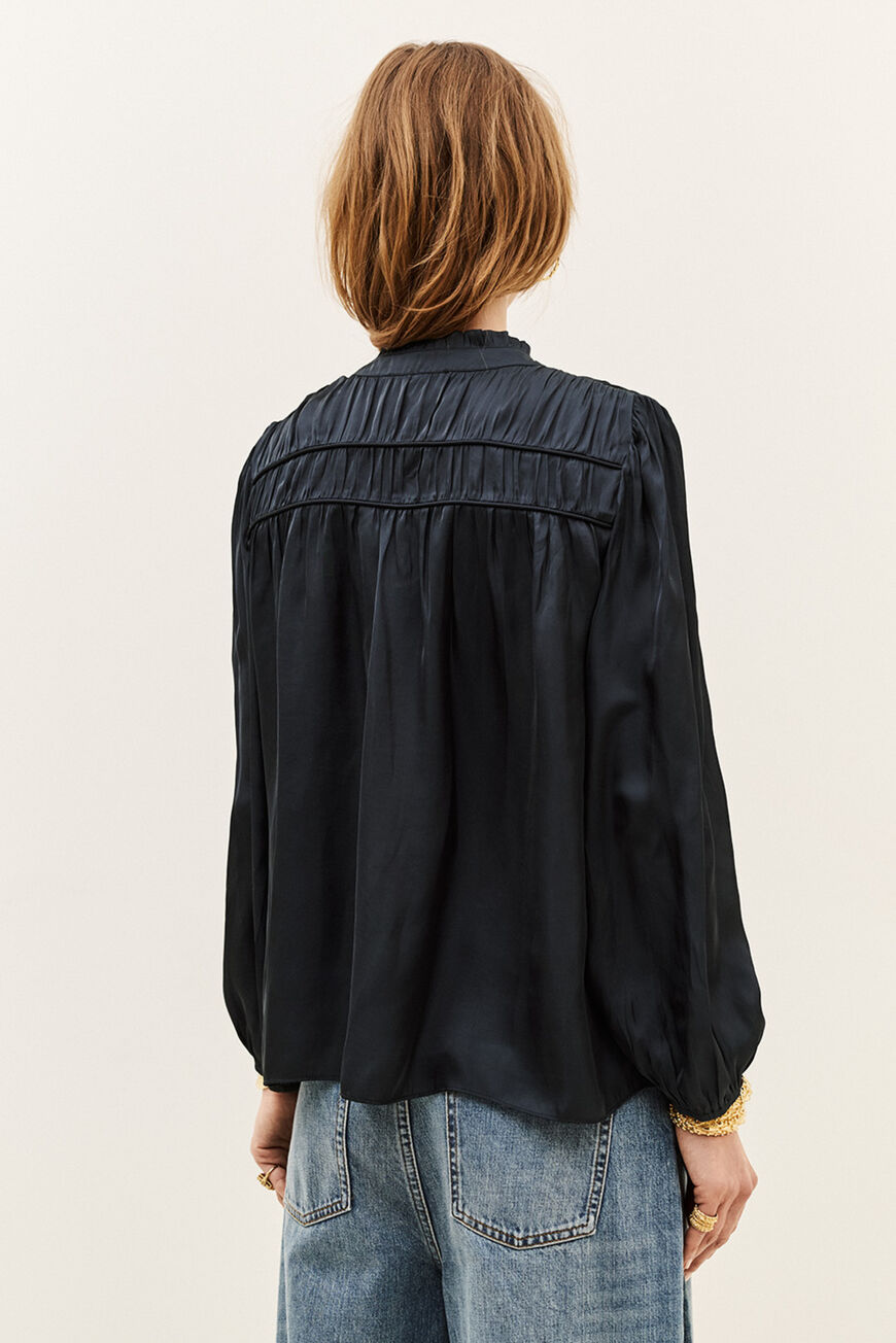 Cessia Long Sleeved Shirt. Encre