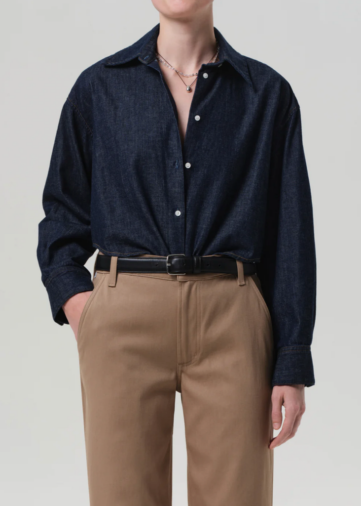 Ana Cropped Shirt in Piave