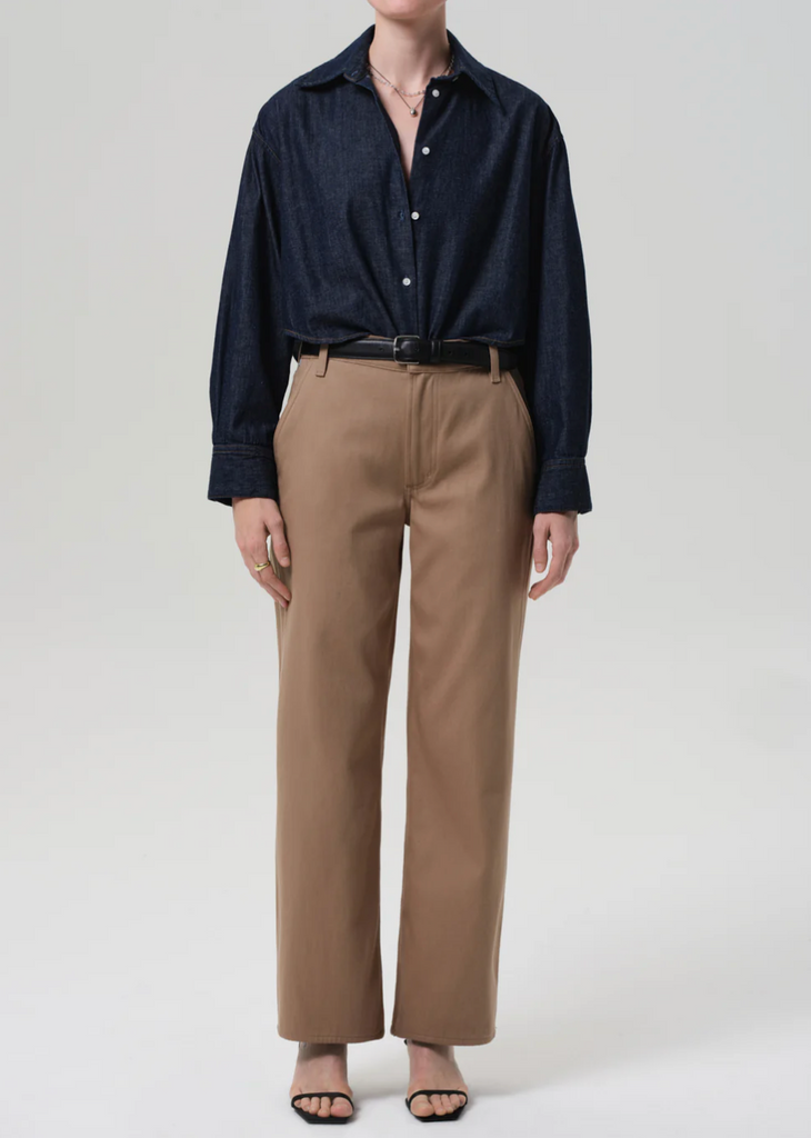 Ana Cropped Shirt in Piave