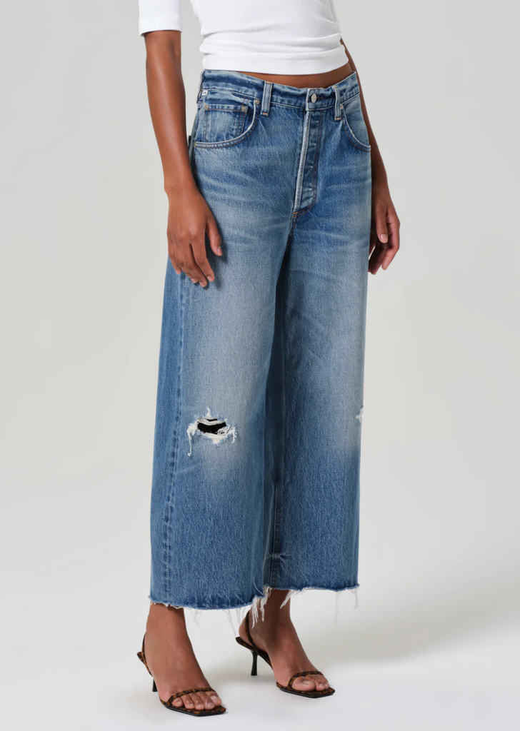 Ayla Raw Hem Crop in Solano