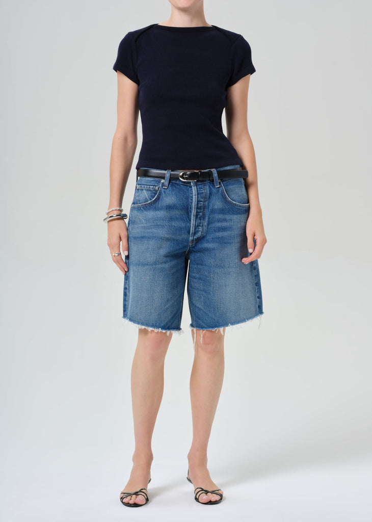 Baby Waffle Tee in Navy