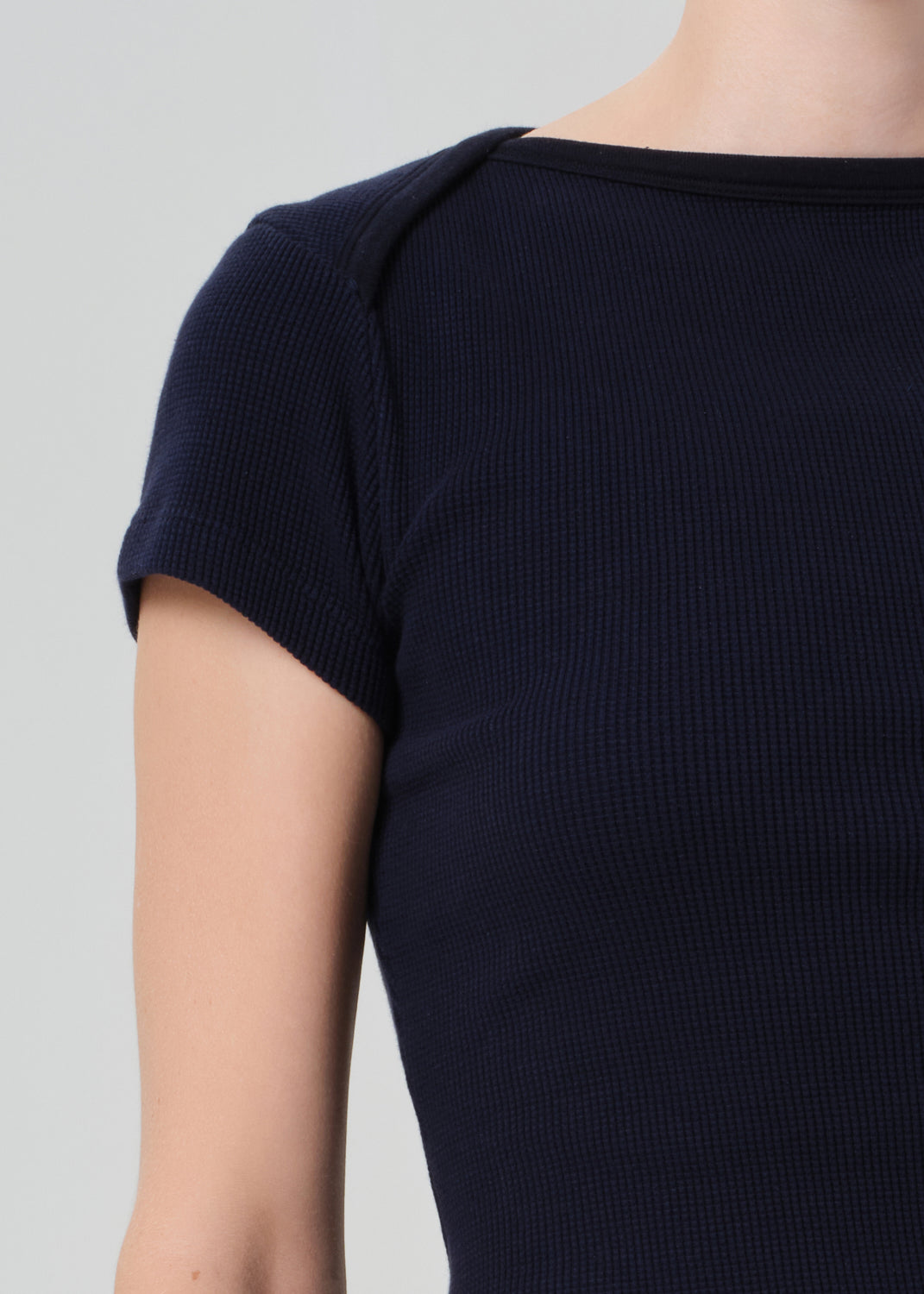 Baby Waffle Tee in Navy