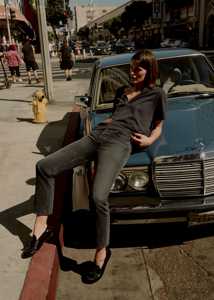 Blaine High Rise Straight in Vintage Black