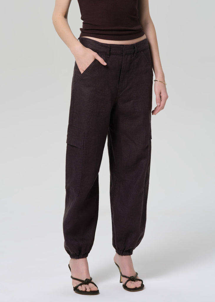 Ciela Linen Balloon Utility in Charcoal