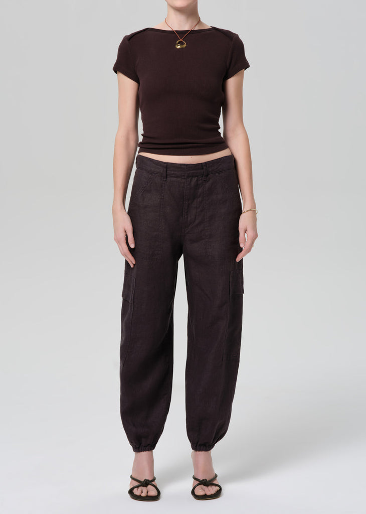 Ciela Linen Balloon Utility in Charcoal