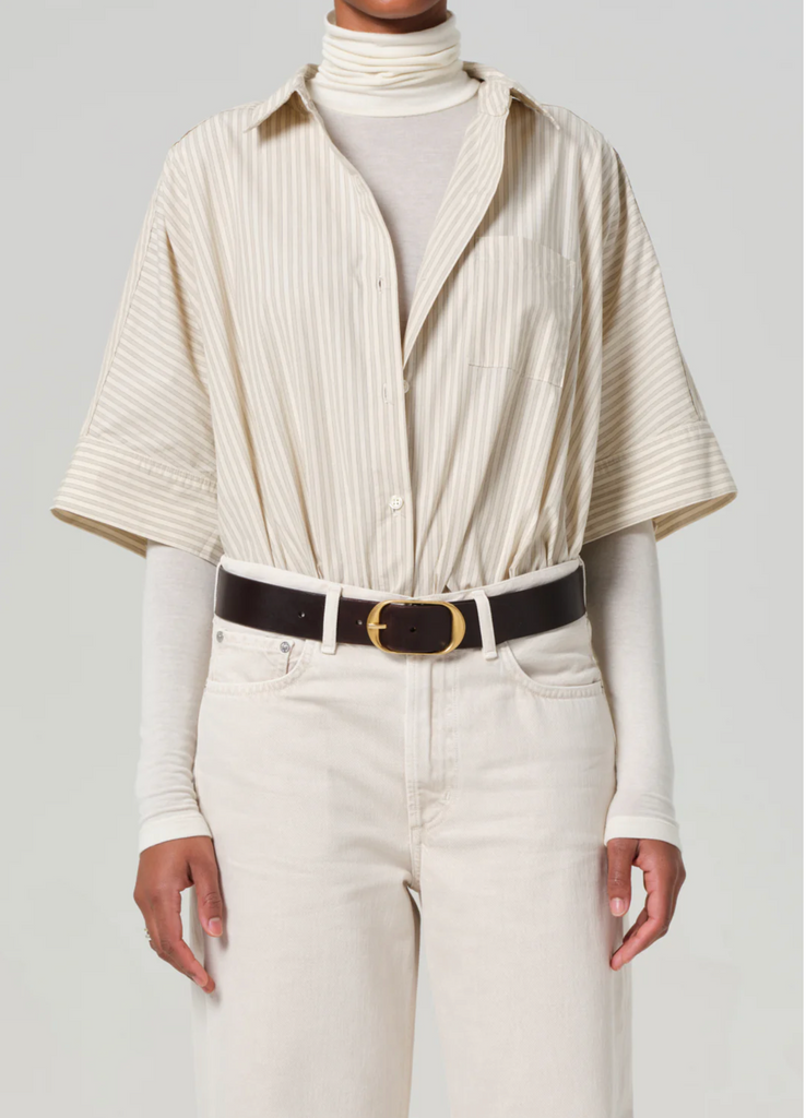 Claire Origami Shirt in Ciro Stripe