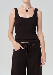 Faye Tank in Chocolate - s