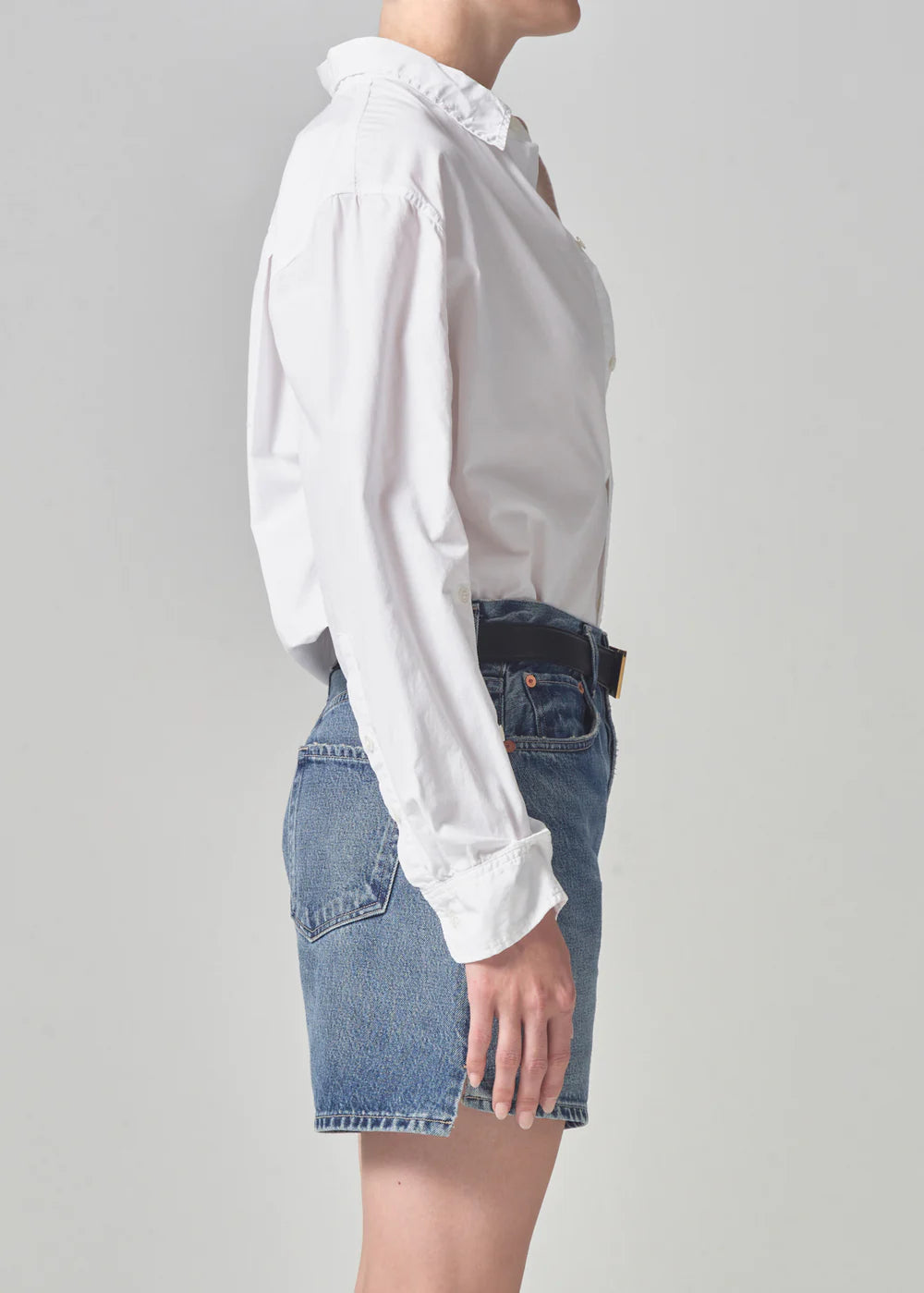 Kayla Shrunken Shirt in White