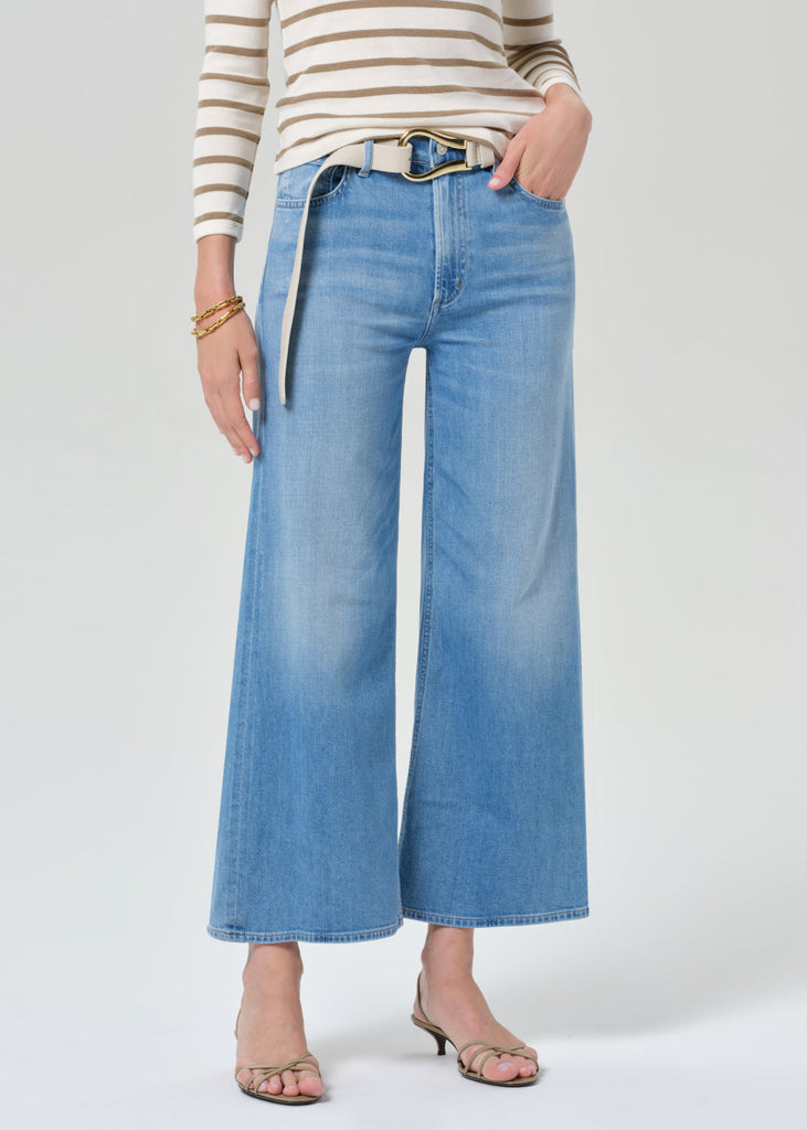 Lyra Wide Leg Crop Clean Hem in Andante