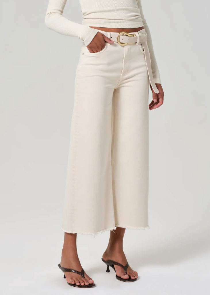 Lyra Wide Leg Crop in Almondette