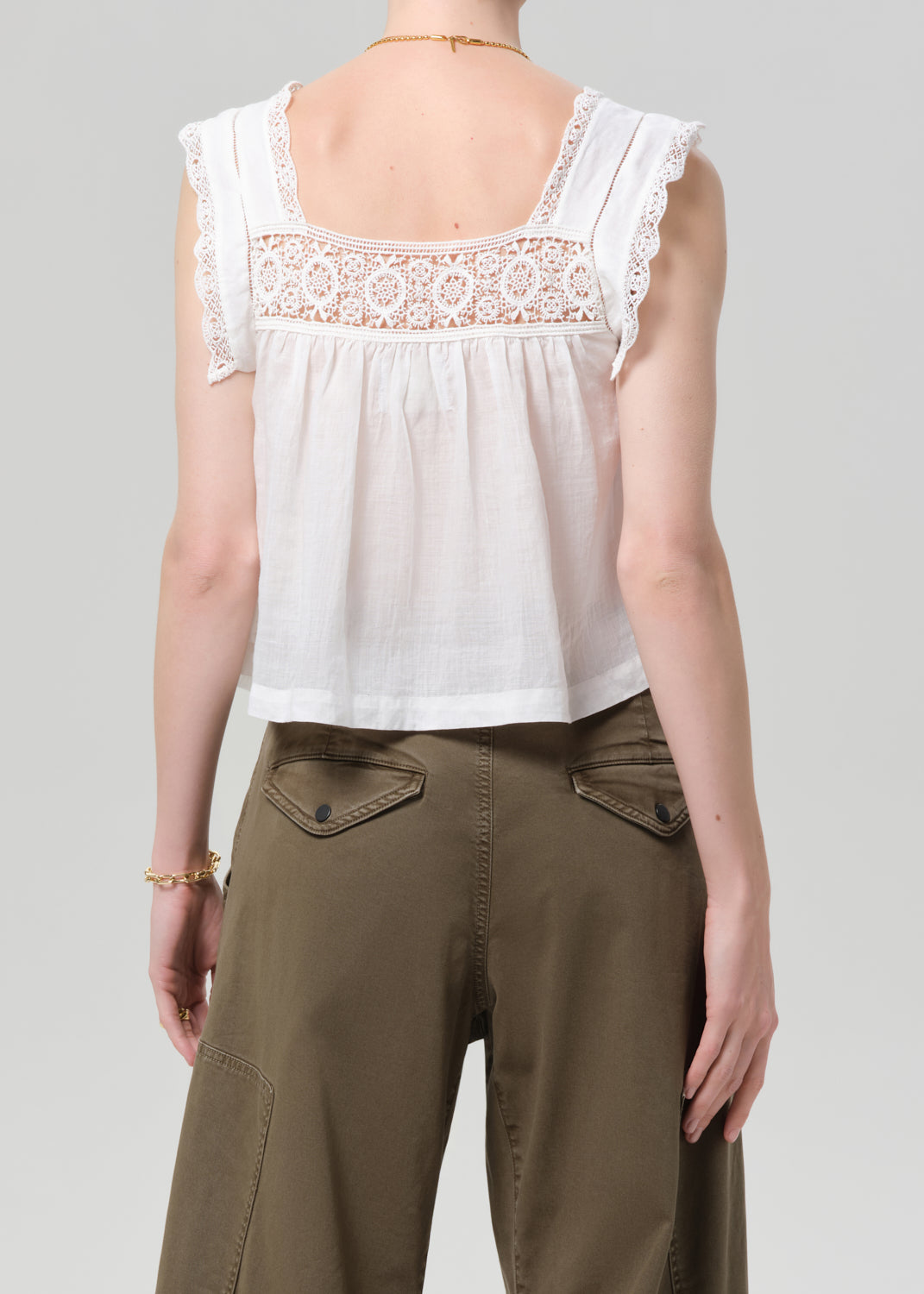 Mia Embroidered Top in White