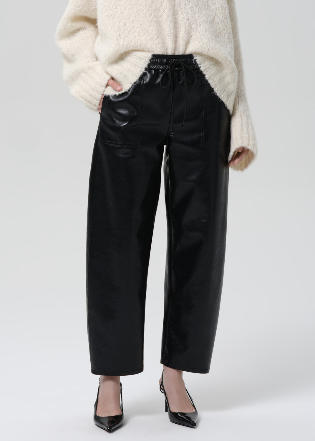 Rework Recycled Leather Pull On in Black