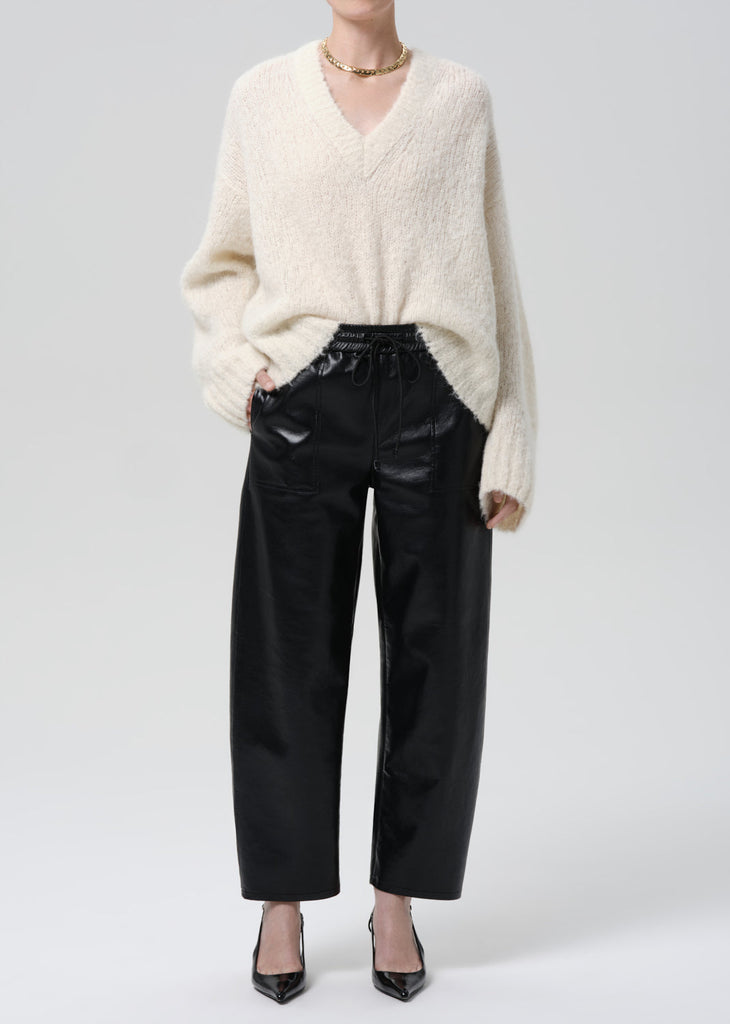 Rework Recycled Leather Pull On in Black