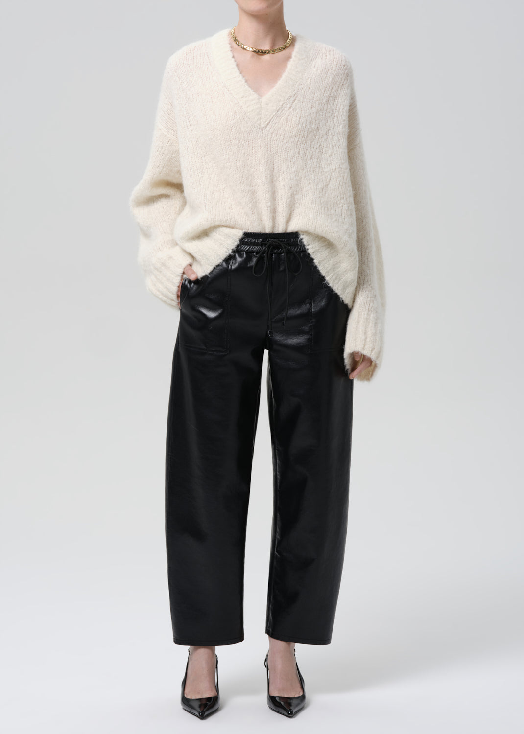 Rework Recycled Leather Pull On in Black