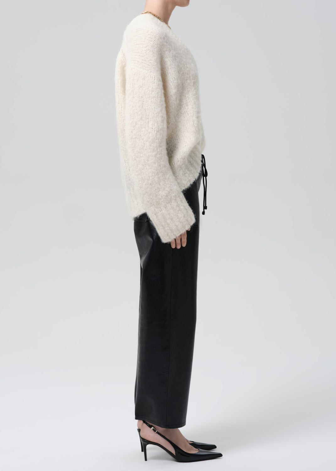 Rework Recycled Leather Pull On in Black