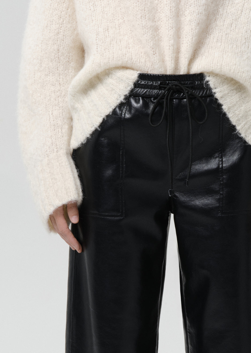 Rework Recycled Leather Pull On in Black