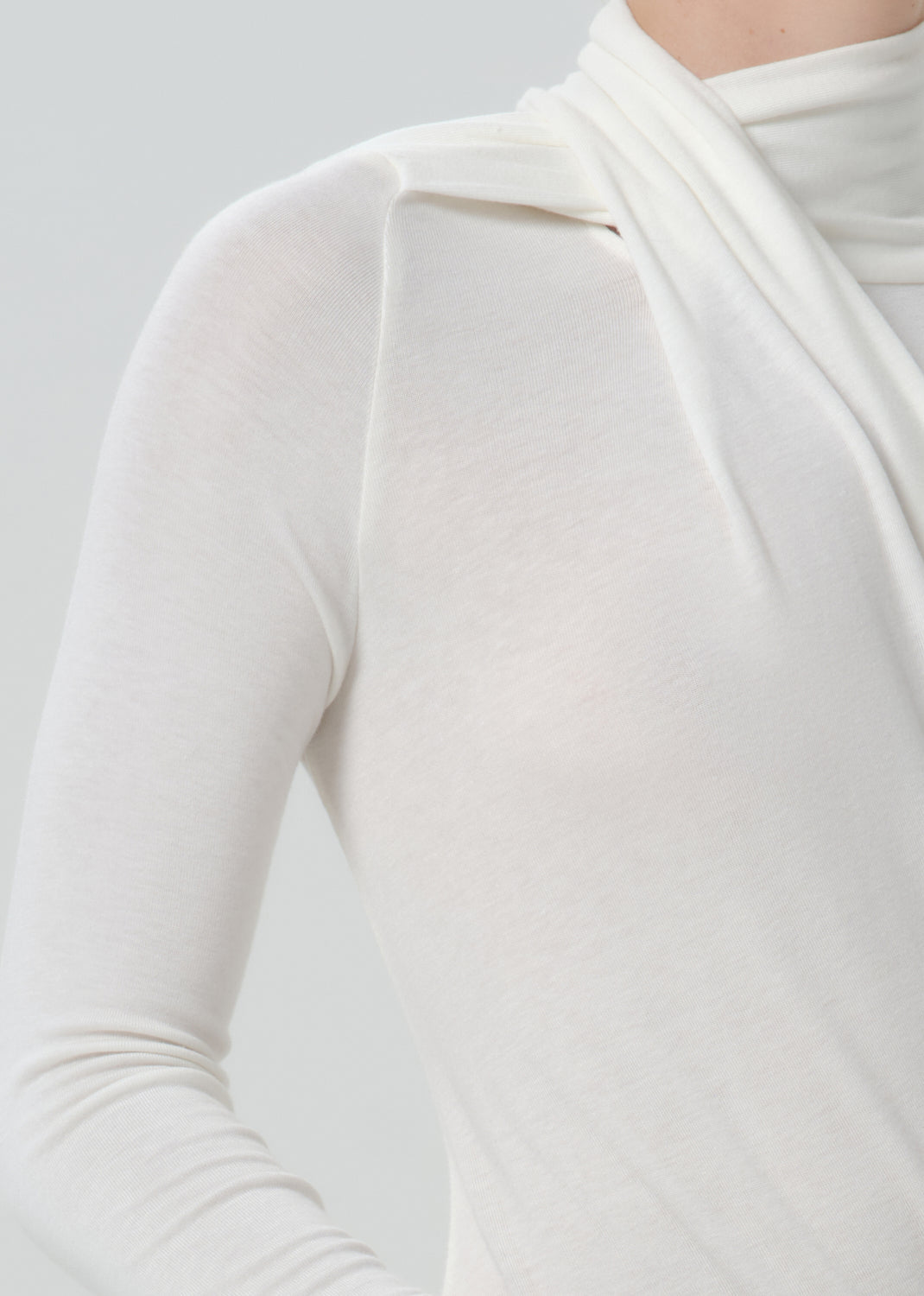Sculptural Bodysuit in Pashmina