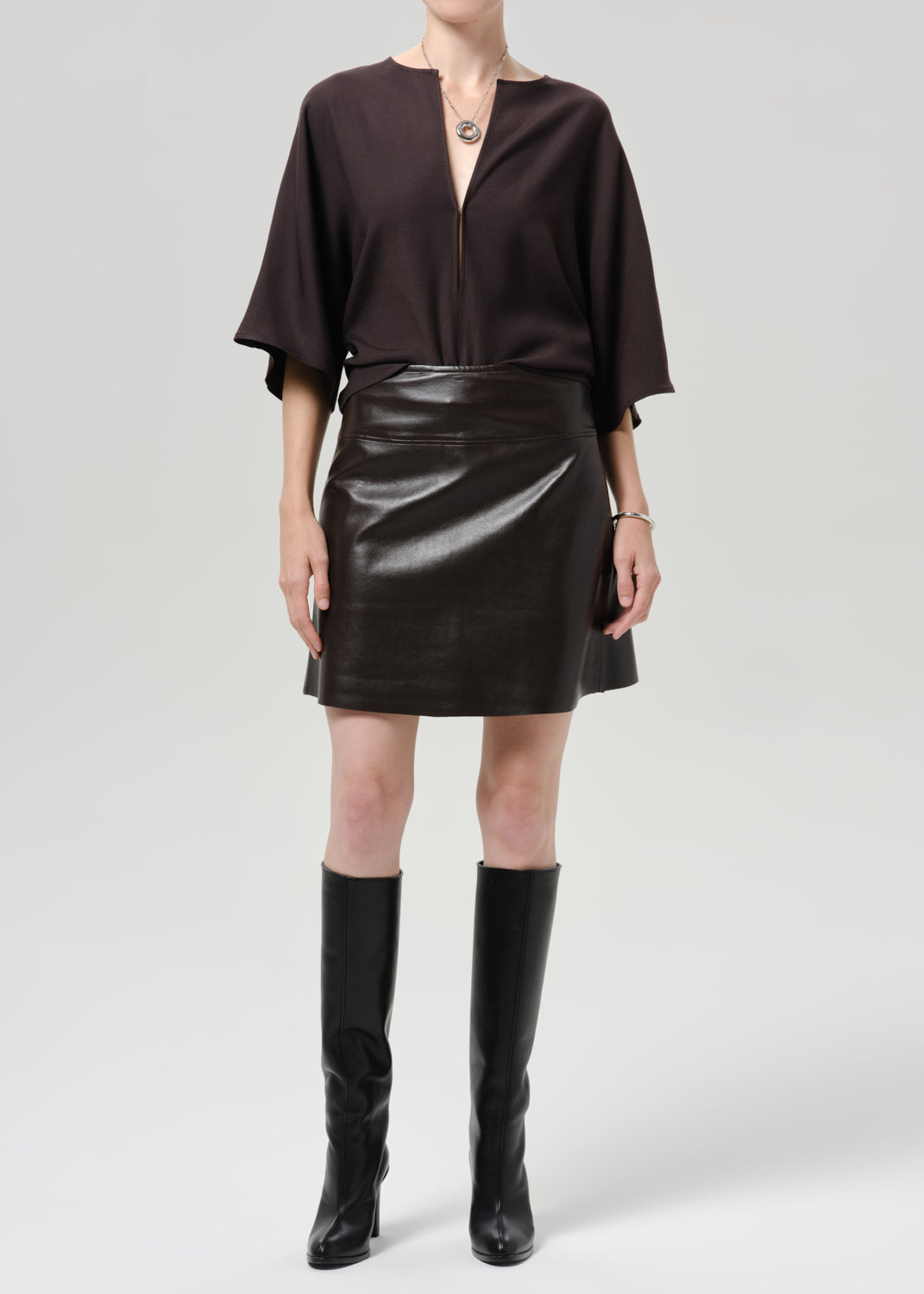 Soraya Skirt in Chocolate Dark Brown