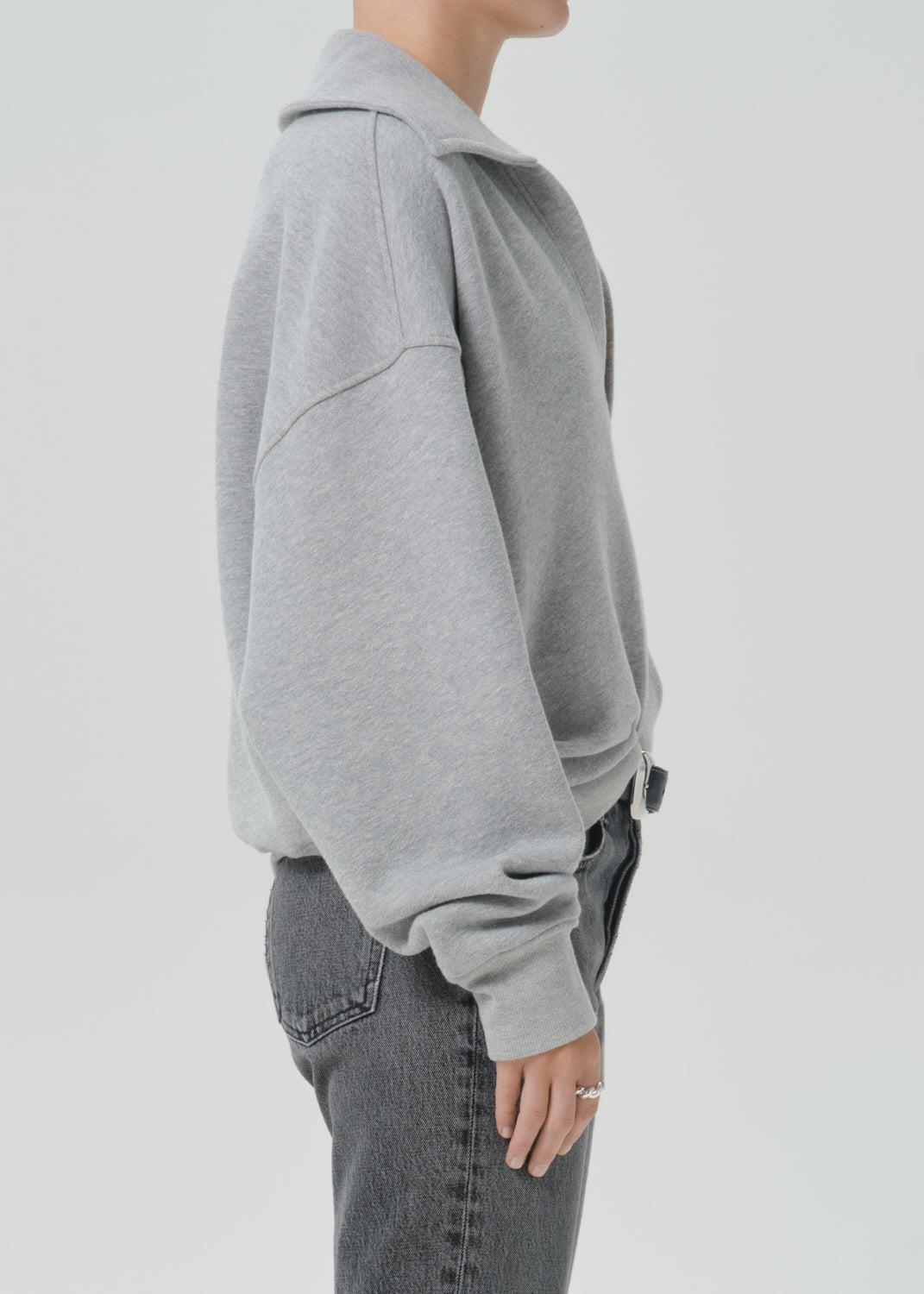 Trapeze Pullover in Heather Grey