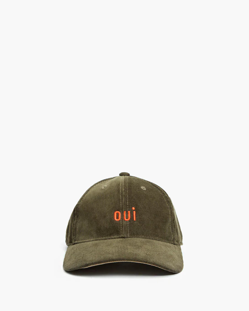 Baseball Hat in Olive Corduroy Oui