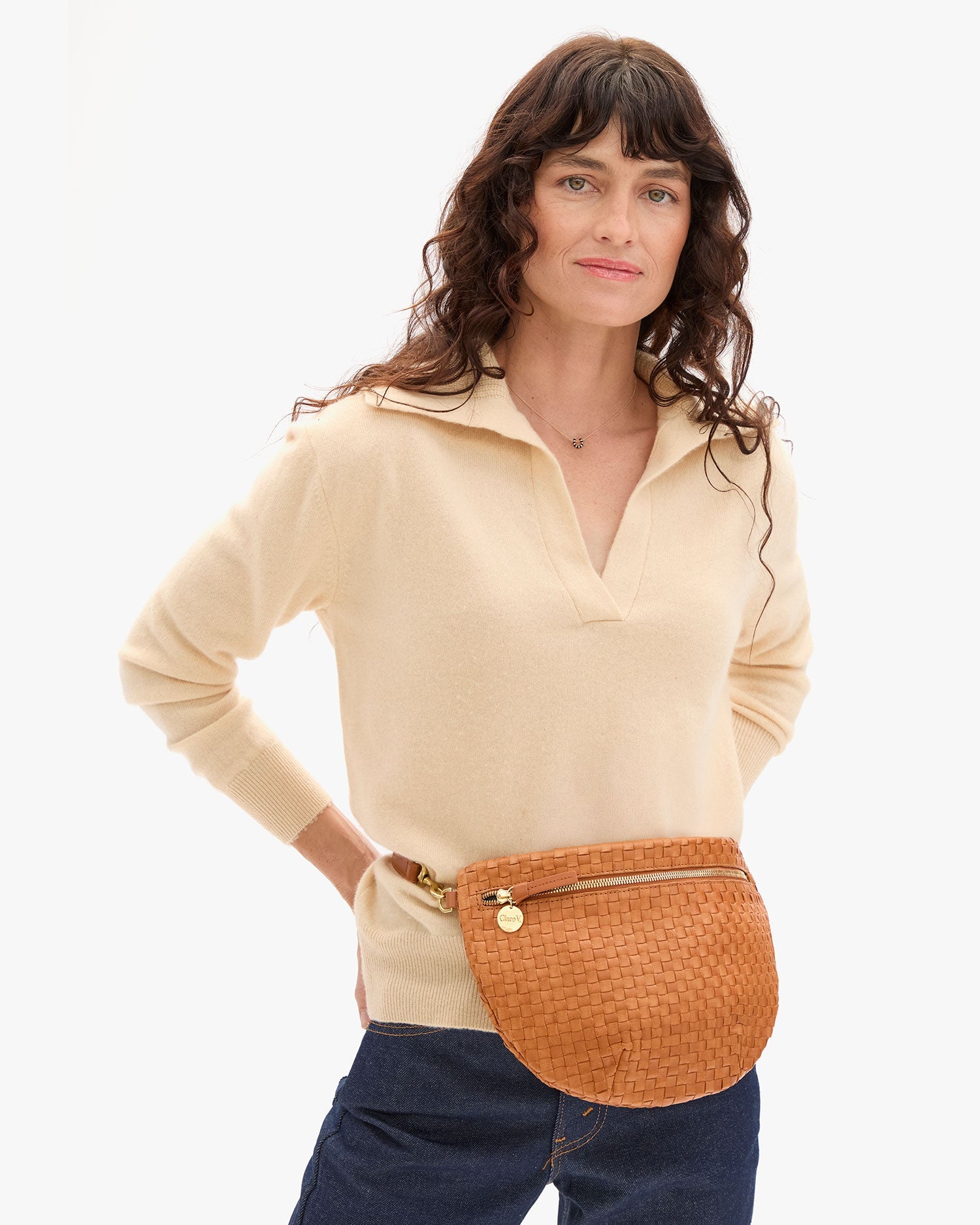 Grande Fanny in Natural Woven Checker