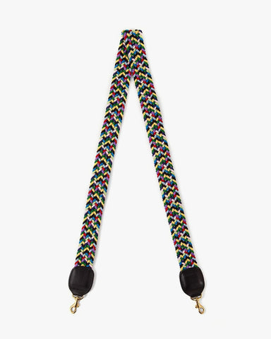 Multi Braided Crossbody Strap in Multi Color