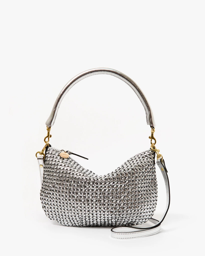 Petit Moyen Messenger in Silver Woven Étoile