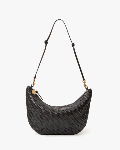Lune in Black Woven Zig-Zag