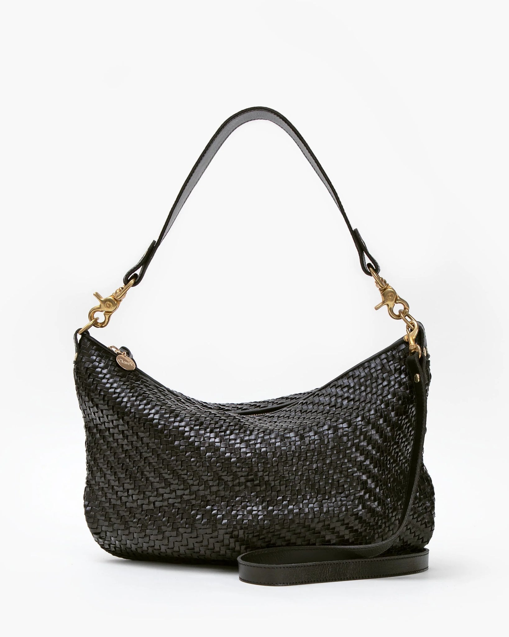 Moyen Messenger in Black Woven Zig-Zag