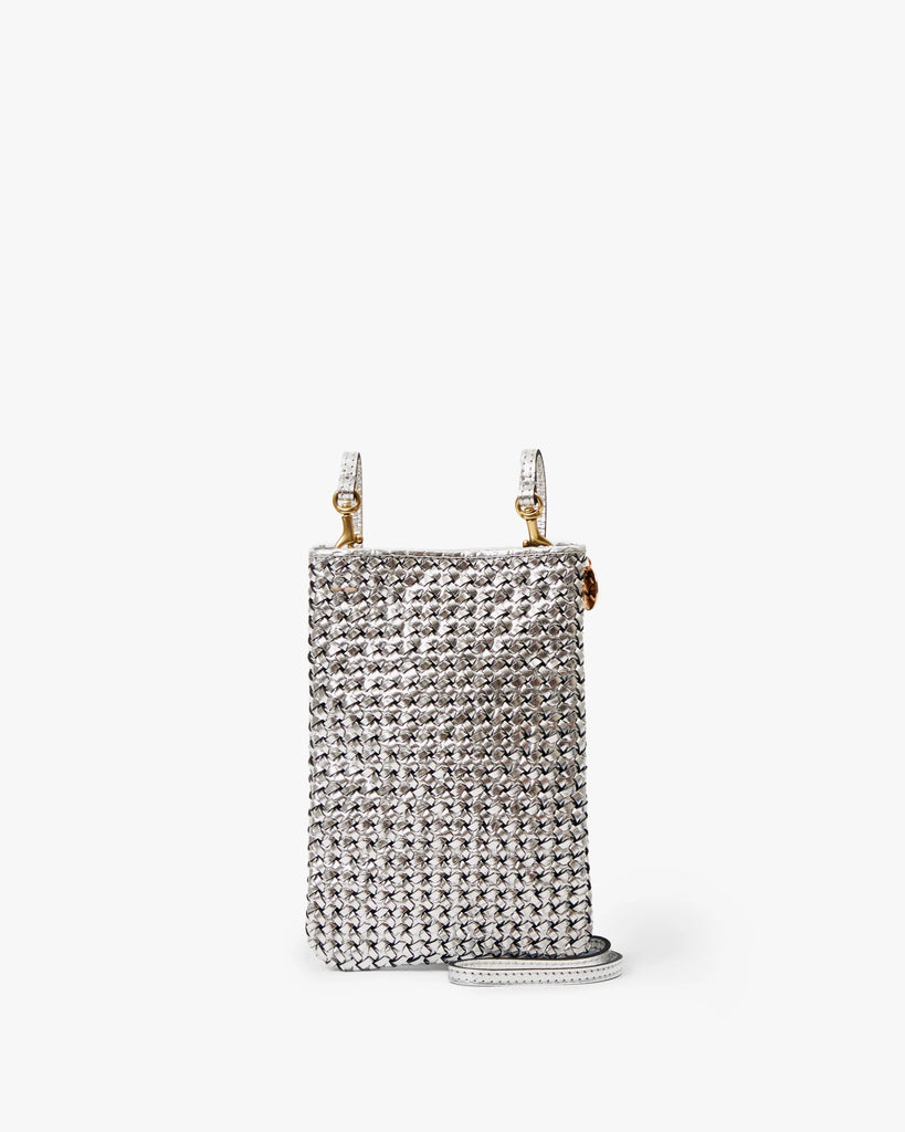 Poche in Silver Woven Étoile
